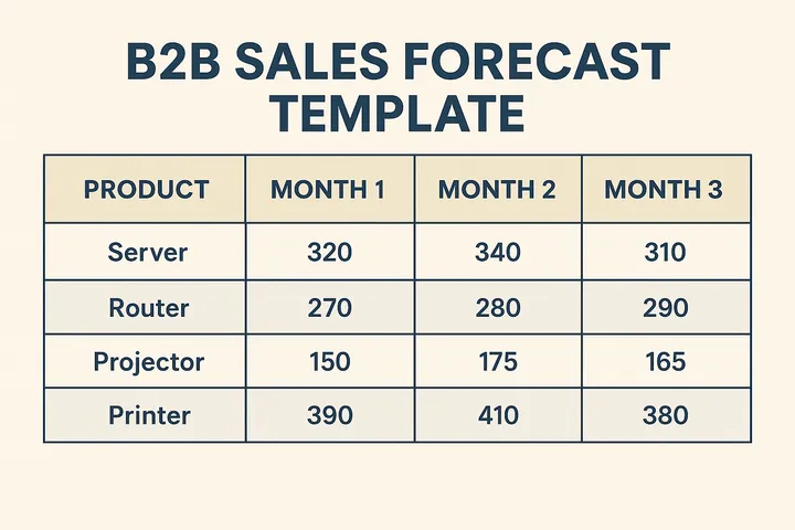 B2B Sales Forecast Template