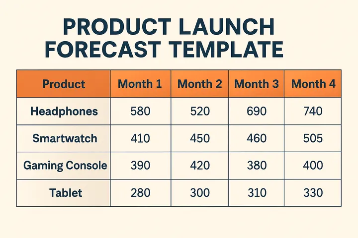 Product Launch Forecast Template