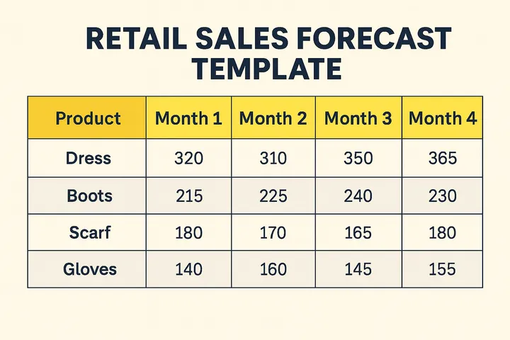 Retail Sales Forecast Template