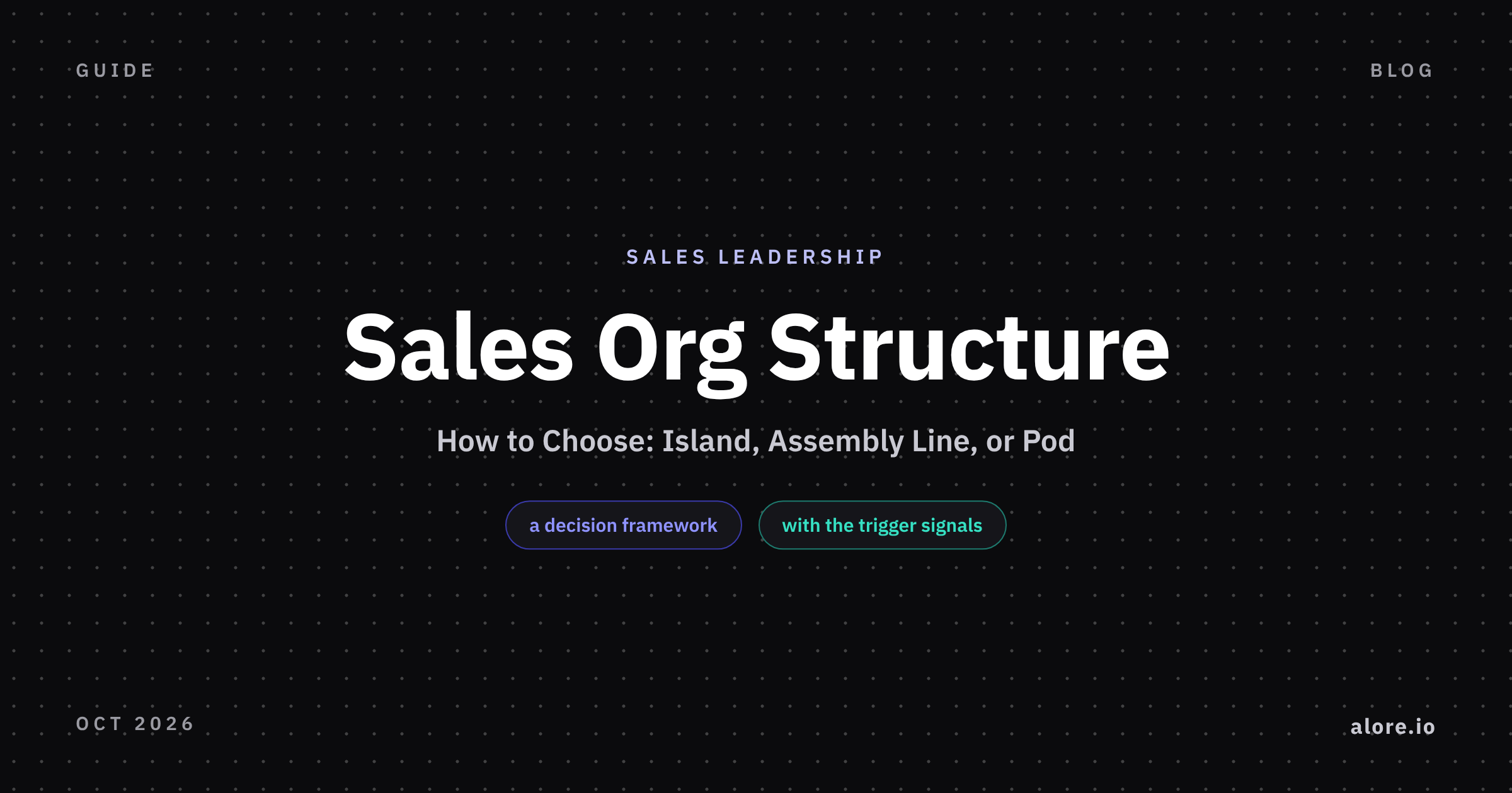 Sales organisation structure: how to choose island, assembly line, or pod