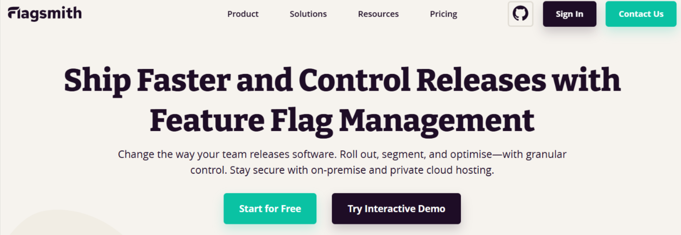 Flagsmith home page