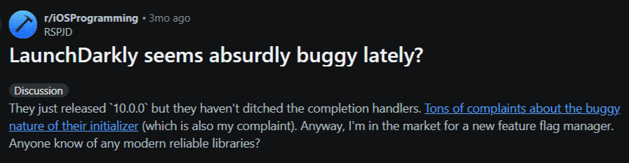 LaunchDarkly bugs post