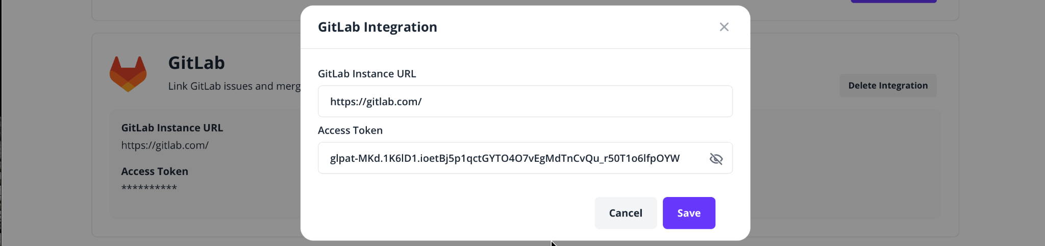 Flagsmith GitLab integration token