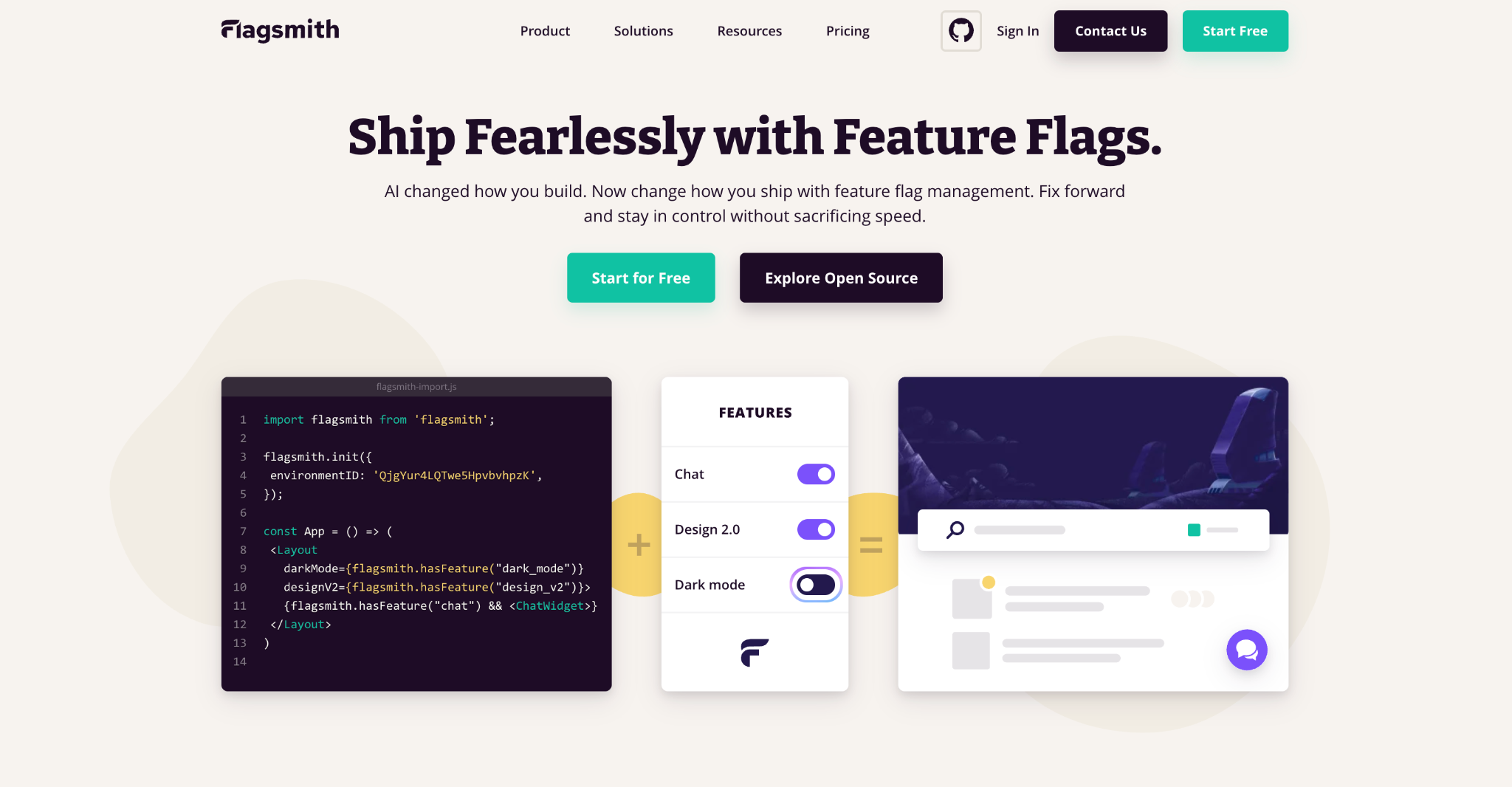 Flagsmith A/B testing tool screenshot