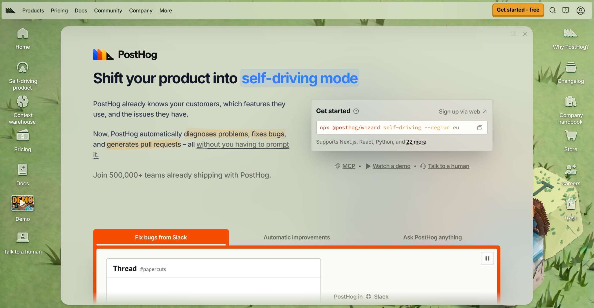 PostHog screenshot