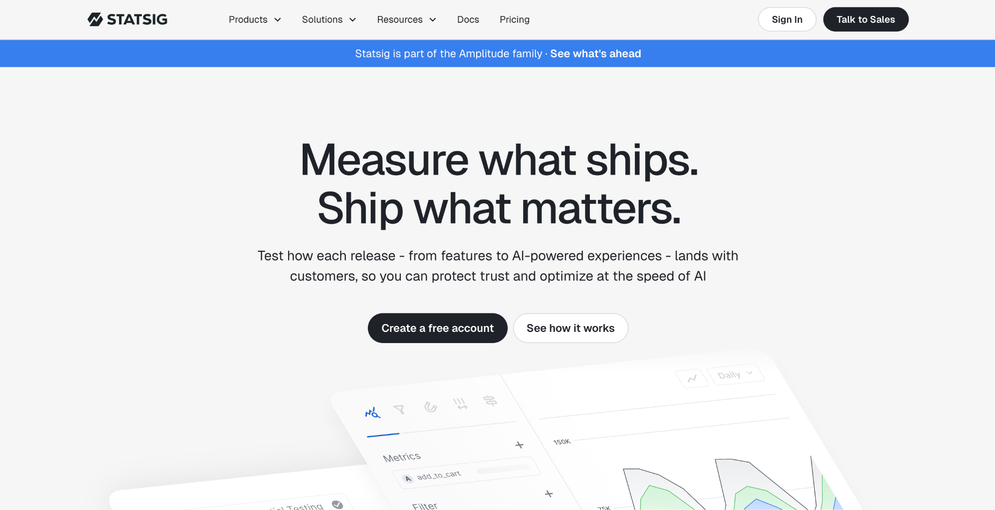 The Statsig home page