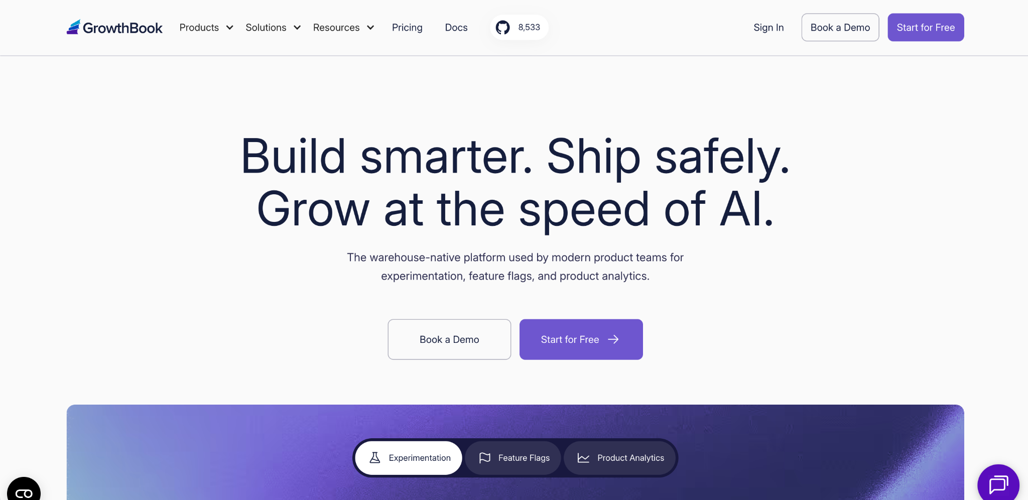 GrowthBook home page