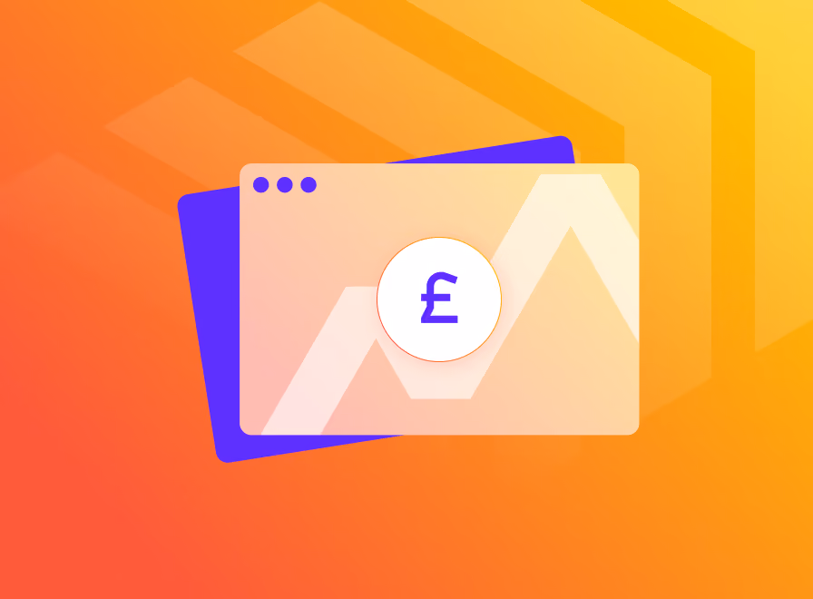 Sharesave schemes represented by bank notes on an orange background