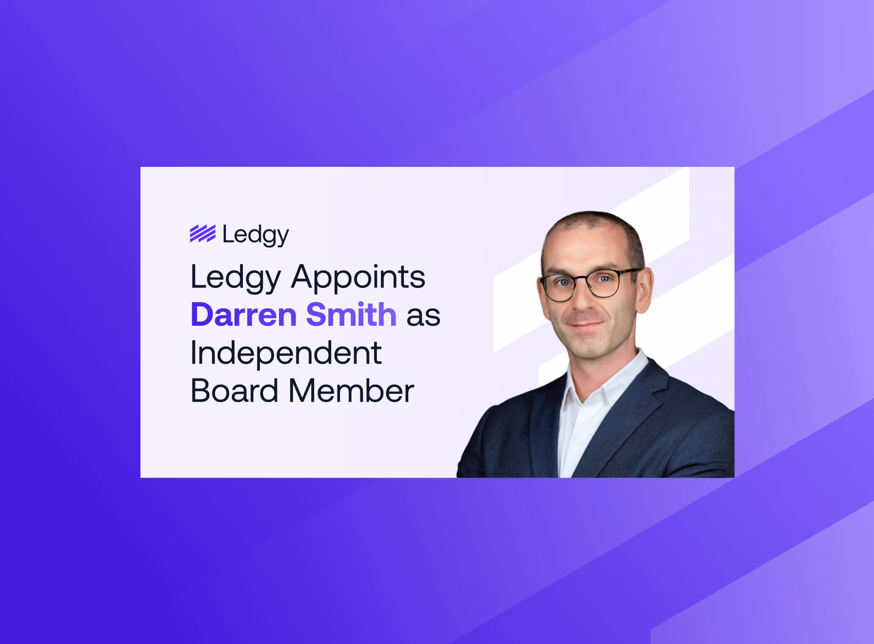 An image of Darren Smith, introducing his addition to the Ledgy board