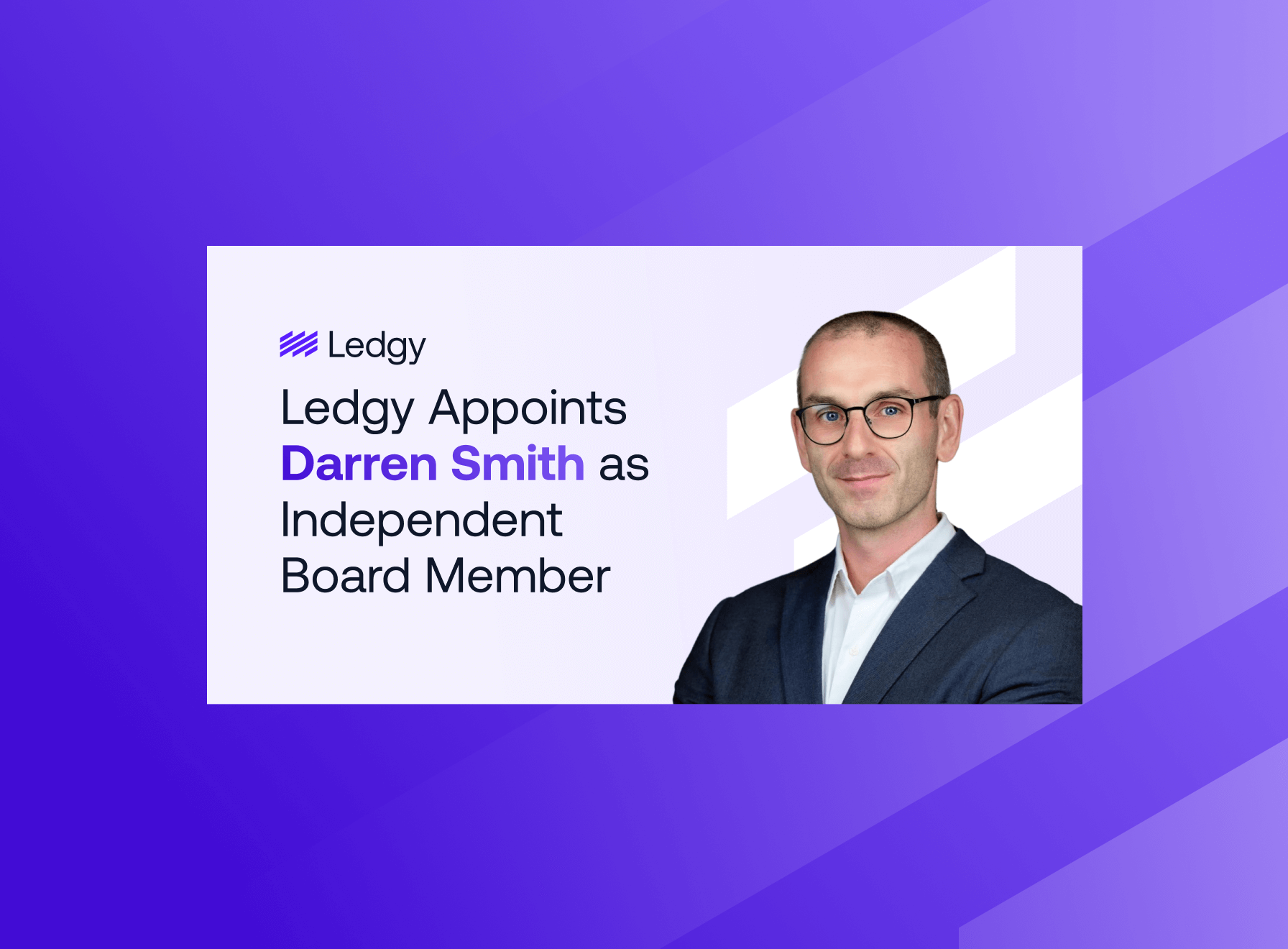 An image of Darren Smith, introducing his addition to the Ledgy board