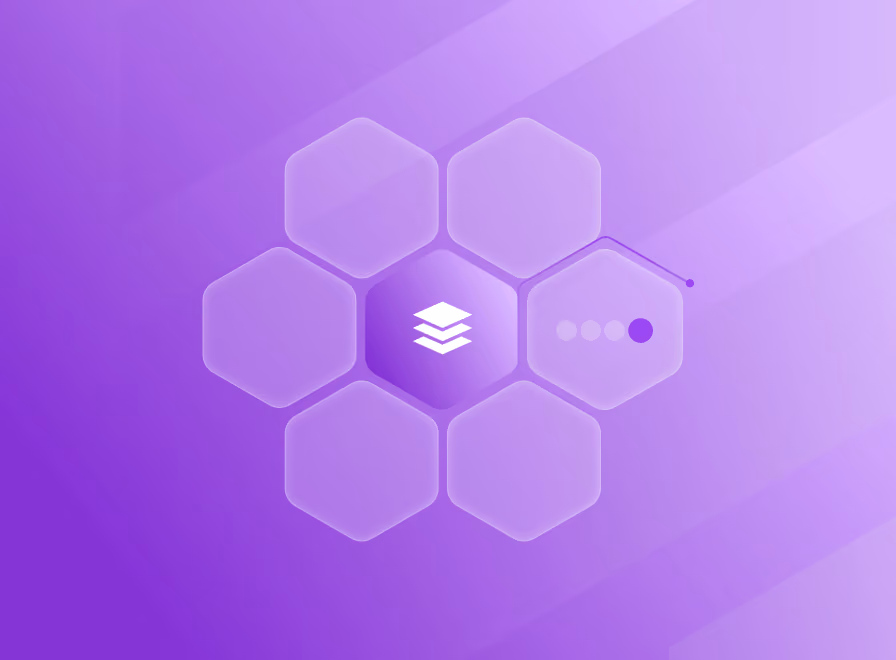 Blog thumbnail with hexagon shapes