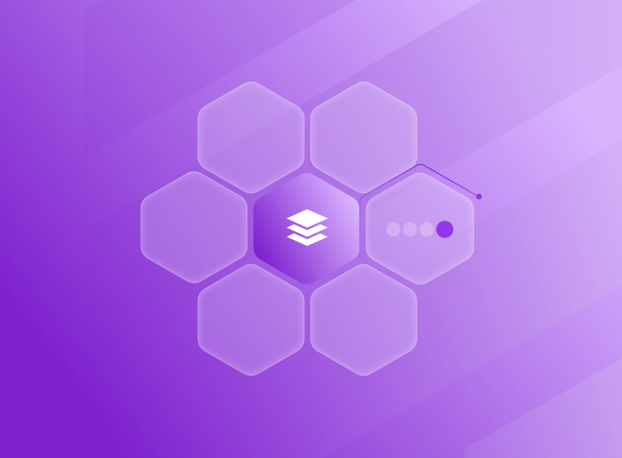 Blog thumbnail with hexagon shapes