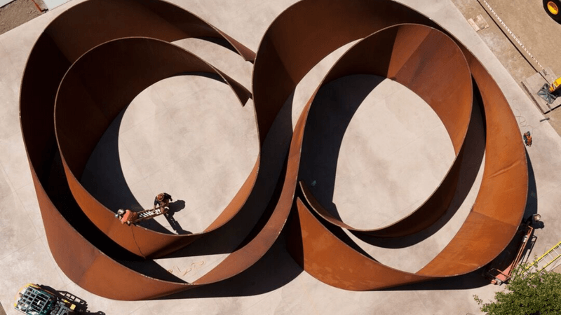 Richard Serra's Sequence sculpture from above