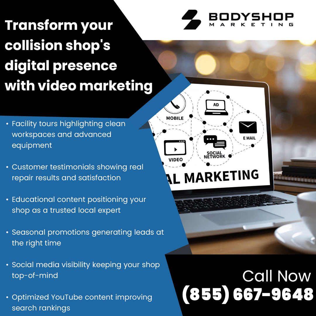 Video marketing to tranform collision shop's digital presence