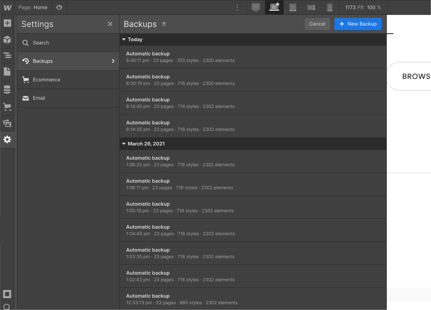 Backups - Fitness X Webflow Template