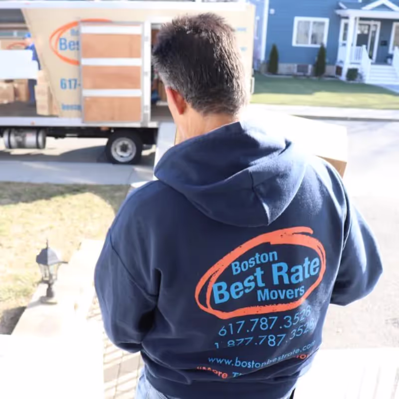 Boston Best Rate Movers truck loaded for a residential move
