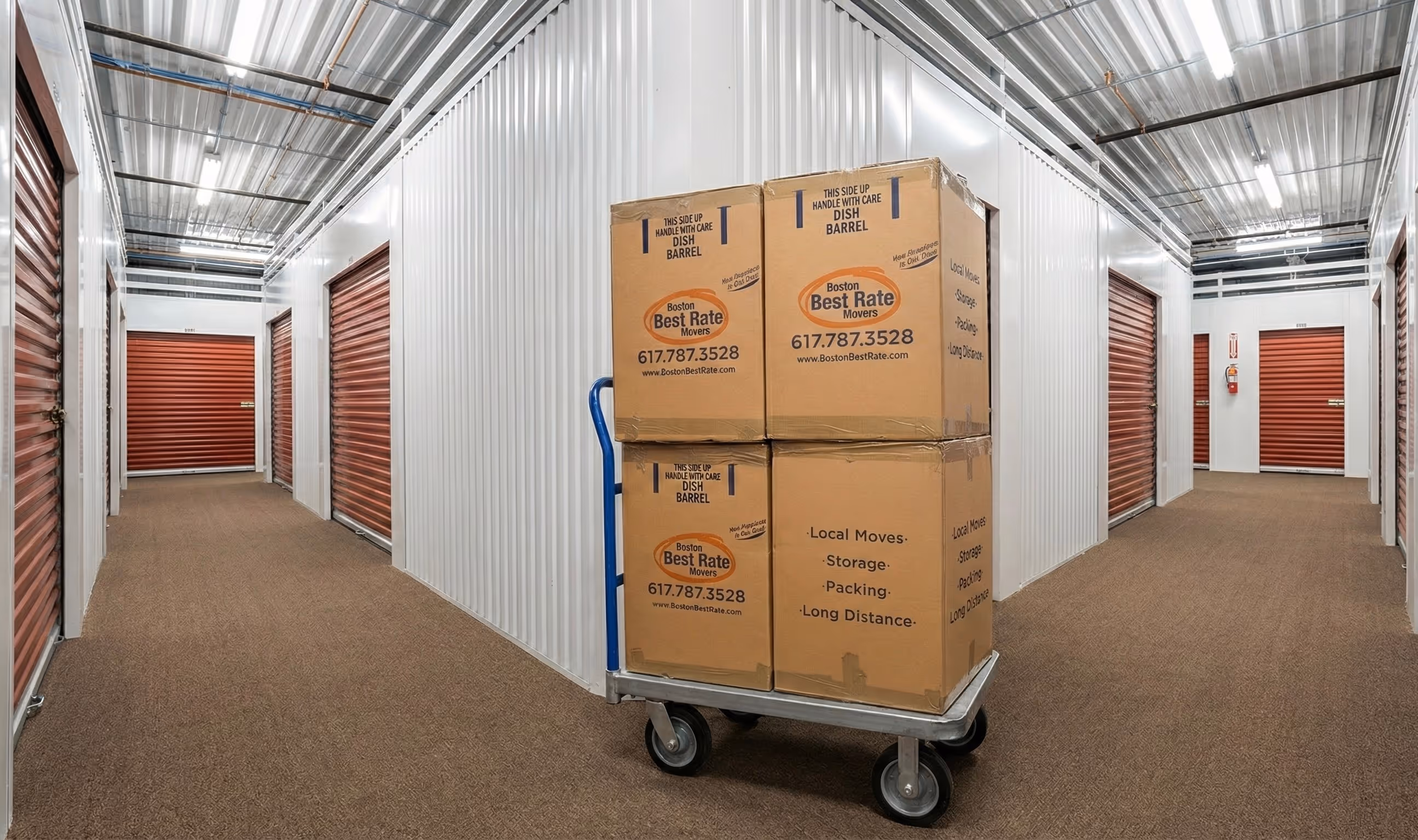 Professional movers carefully loading household items during a Newton Massachusetts move