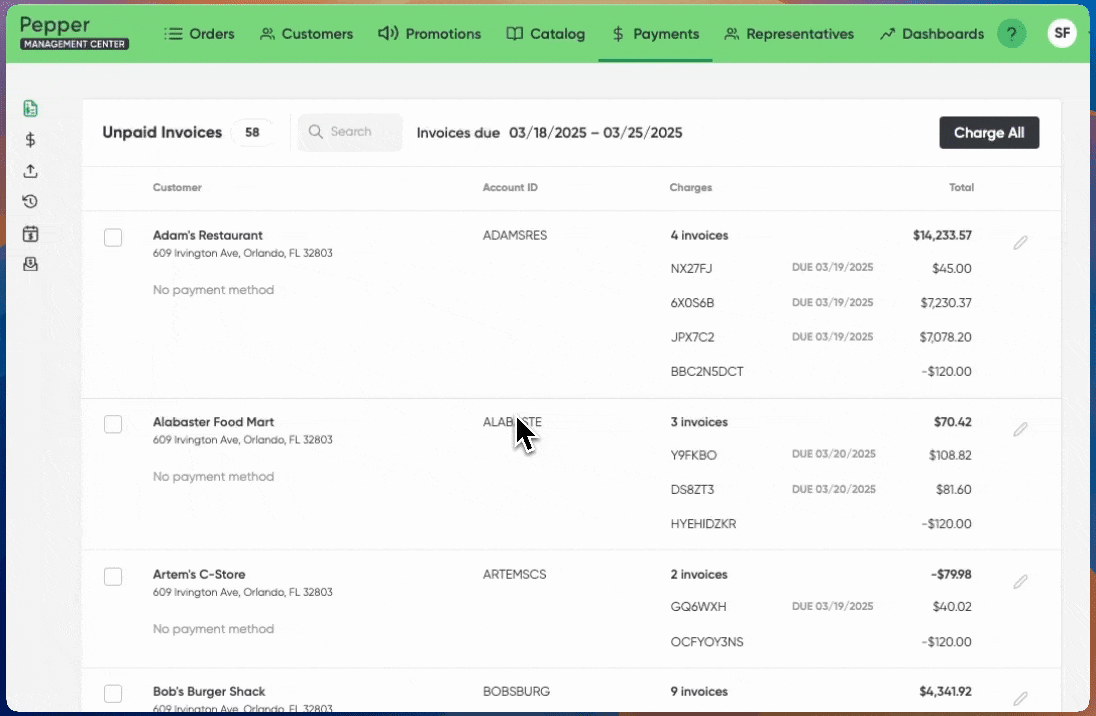 Pepper Statement Emails