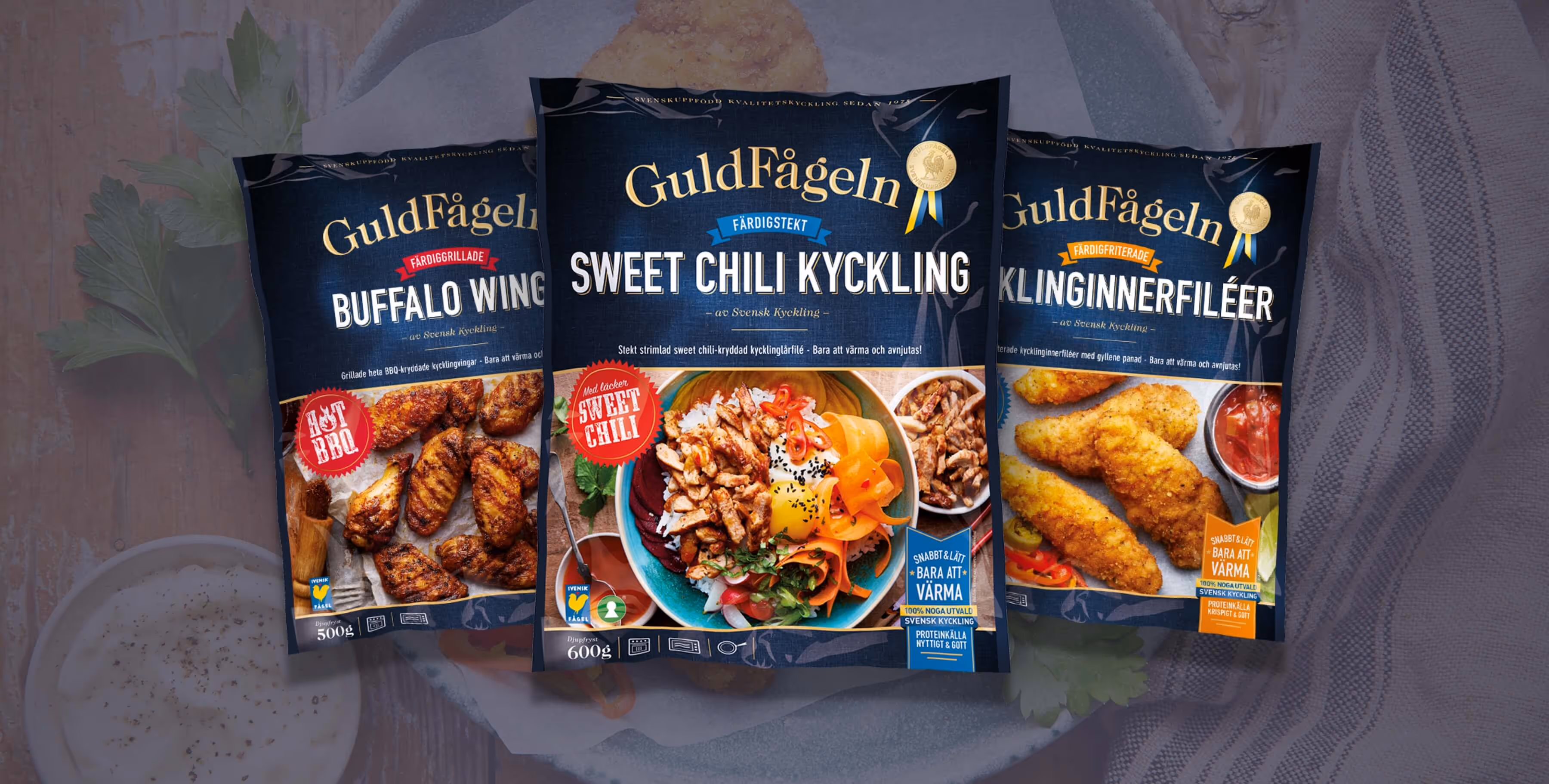 Three packages from Guldfågeln