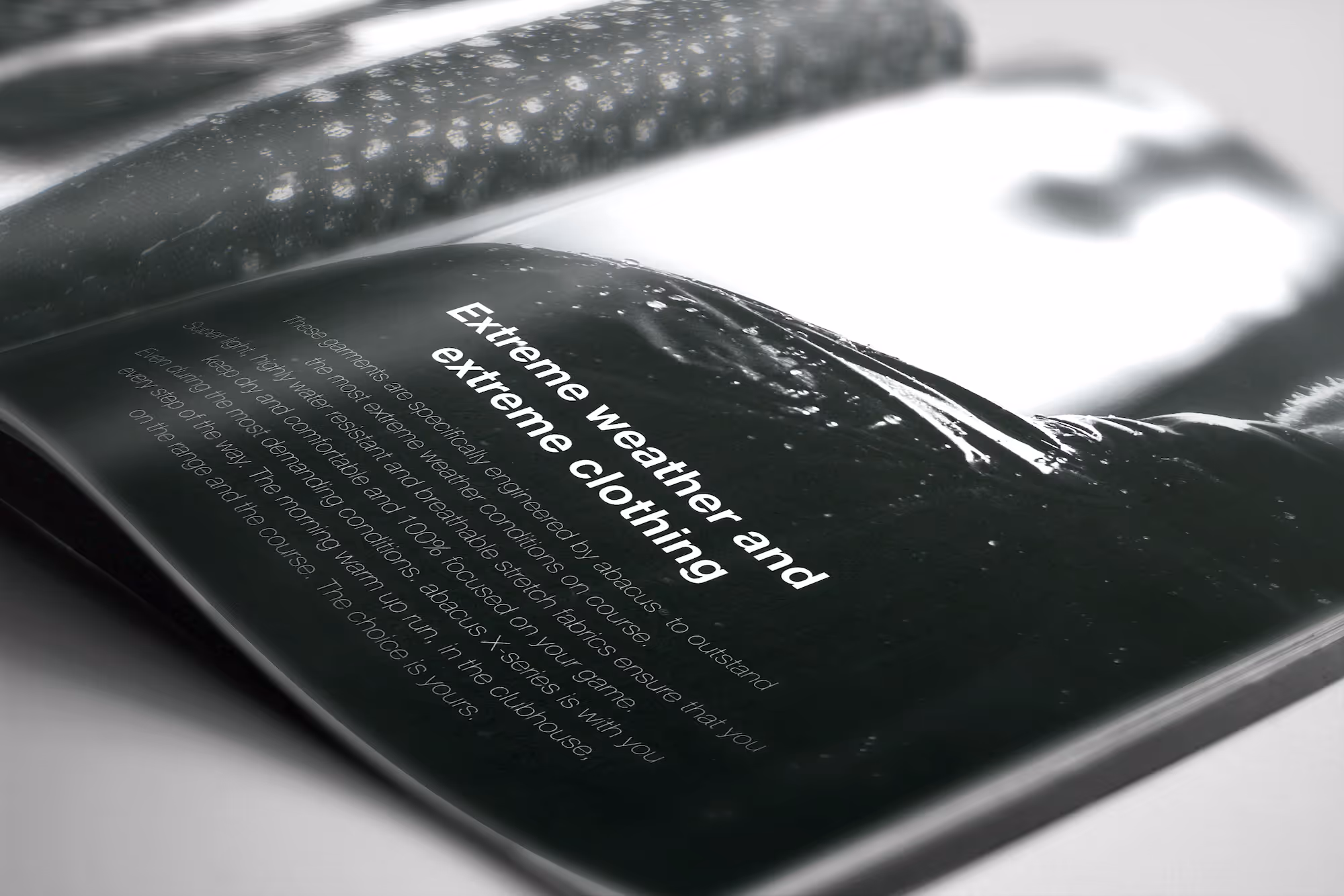 Close up of a text from a magazine showing an ad for abacus x-series.