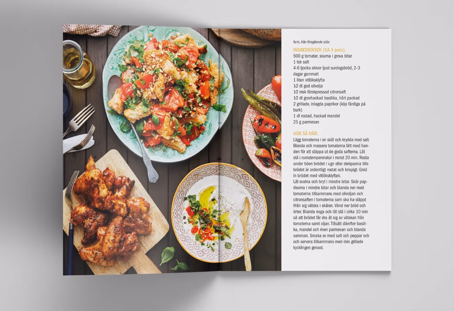 An opened magazine showing an ad from Guldfågeln.