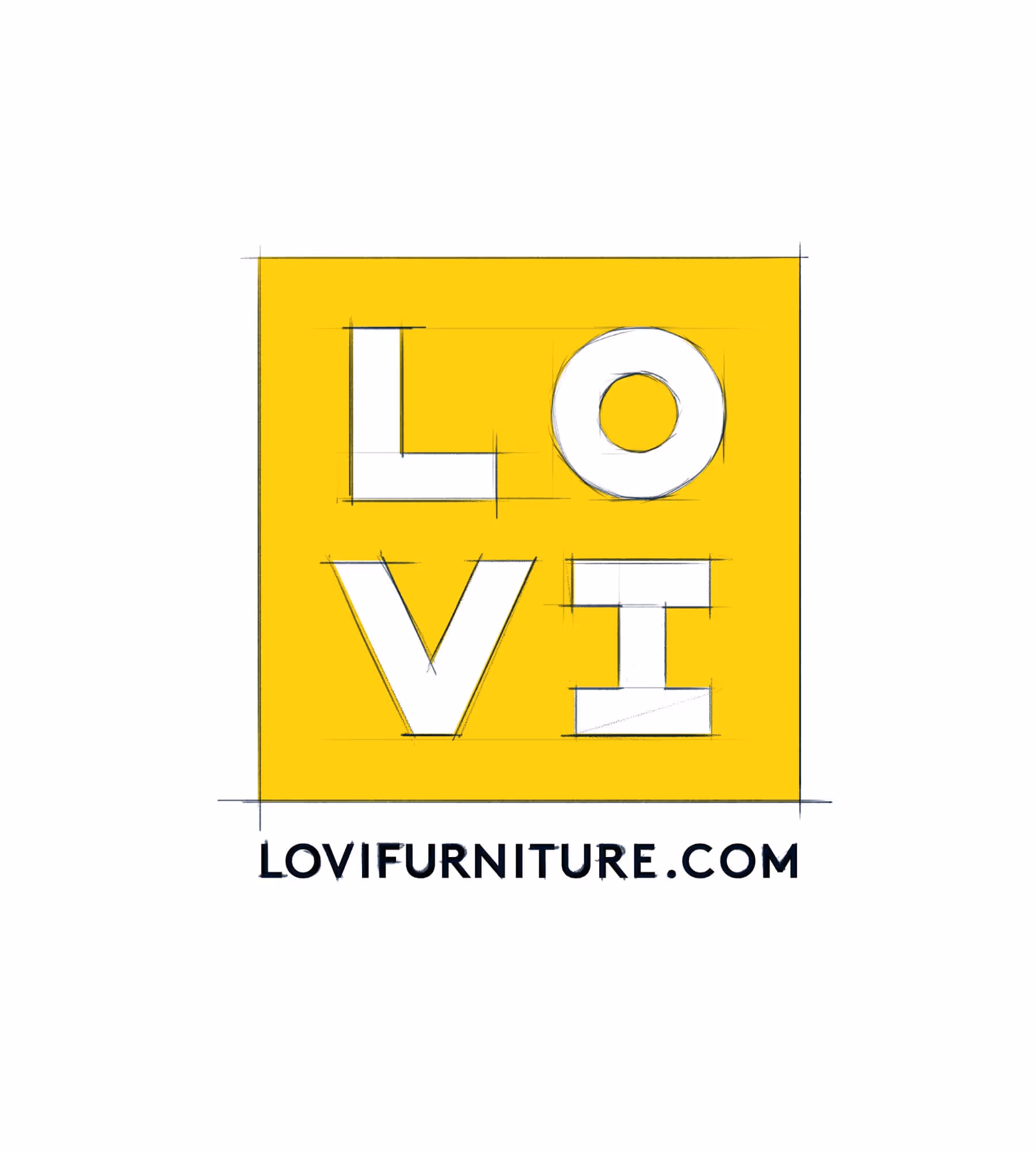 Lovi logotype in a sketched version