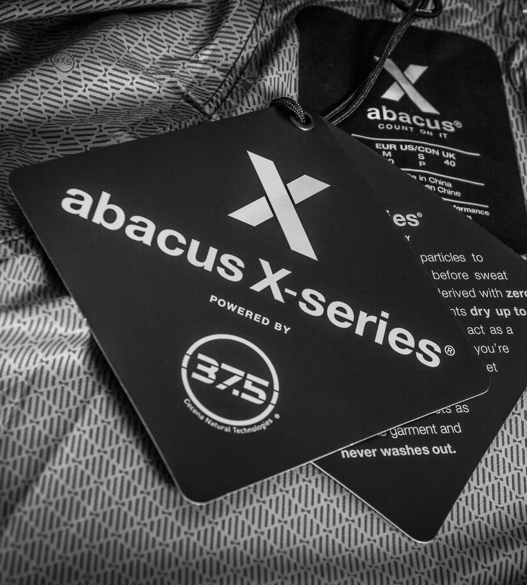 A piece of paper with the logo abacus x-series.