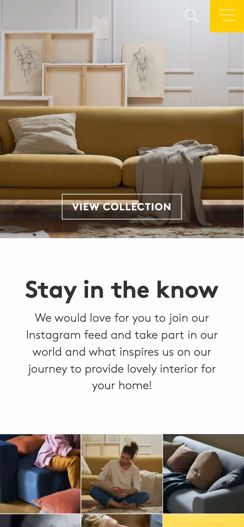 A screenshot from the website lovifurniture.se