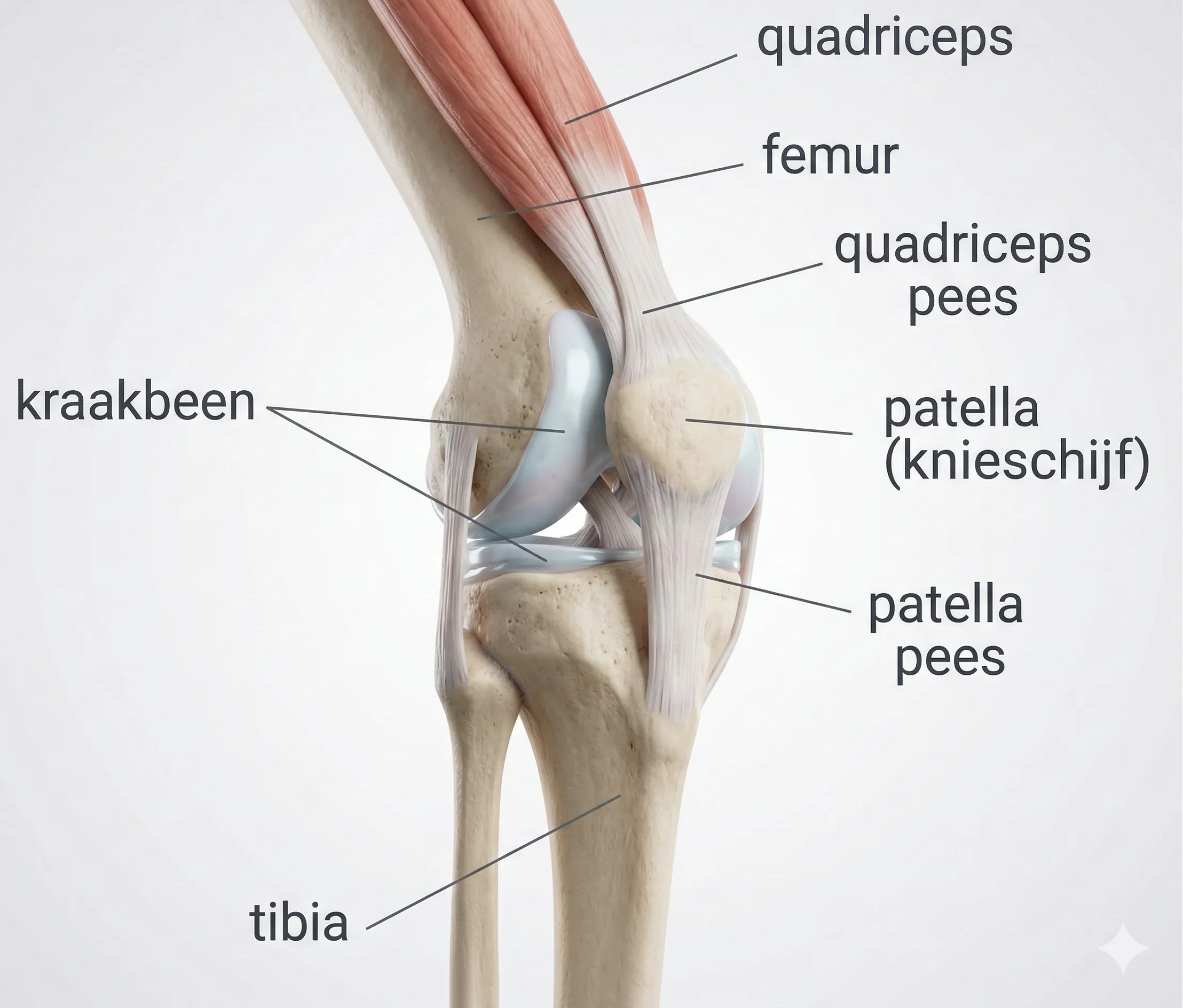 Anatomie van het gewricht bij een scheenbeenkopbreuk - Orthopedie Turnhout.
