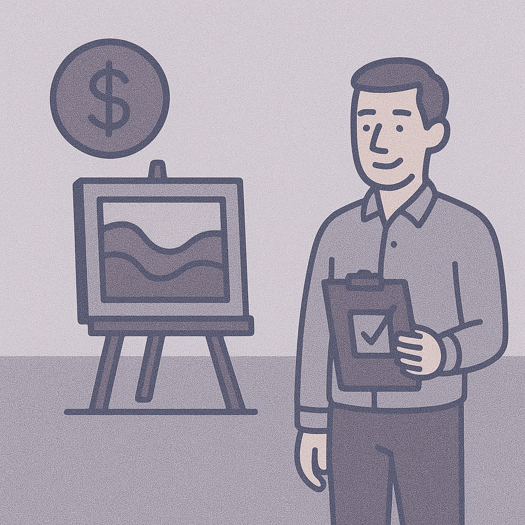 Artwork Appraisal Cartoon Image from AppraiseItNow