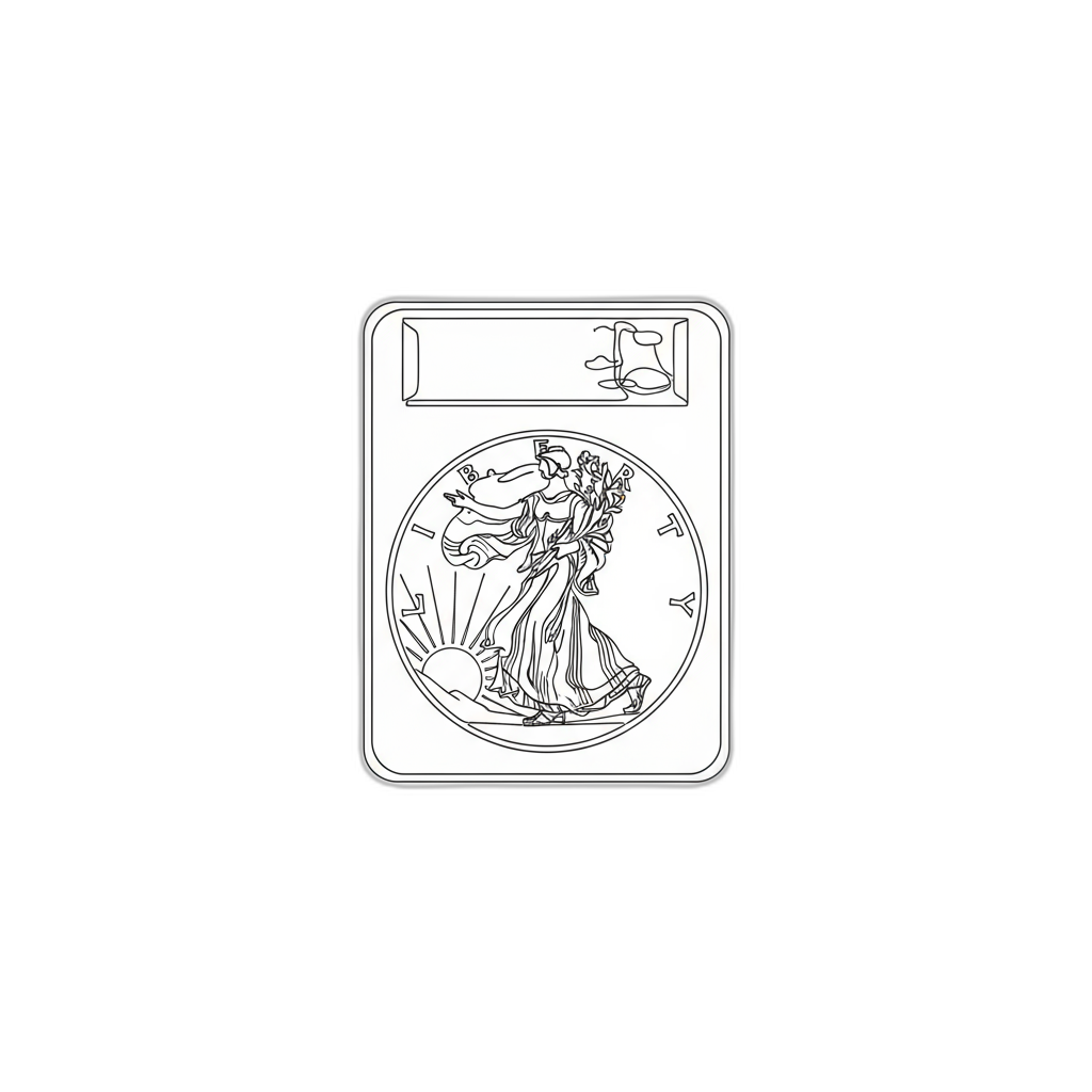 Certified Silver Eagle Coins Appraisal Cartoon Image from AppraiseItNow