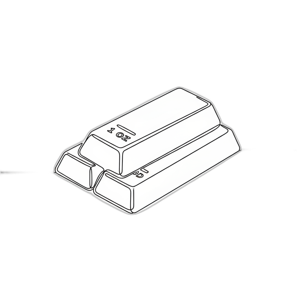 1 oz Gold Bars Appraisal Cartoon Image from AppraiseItNow