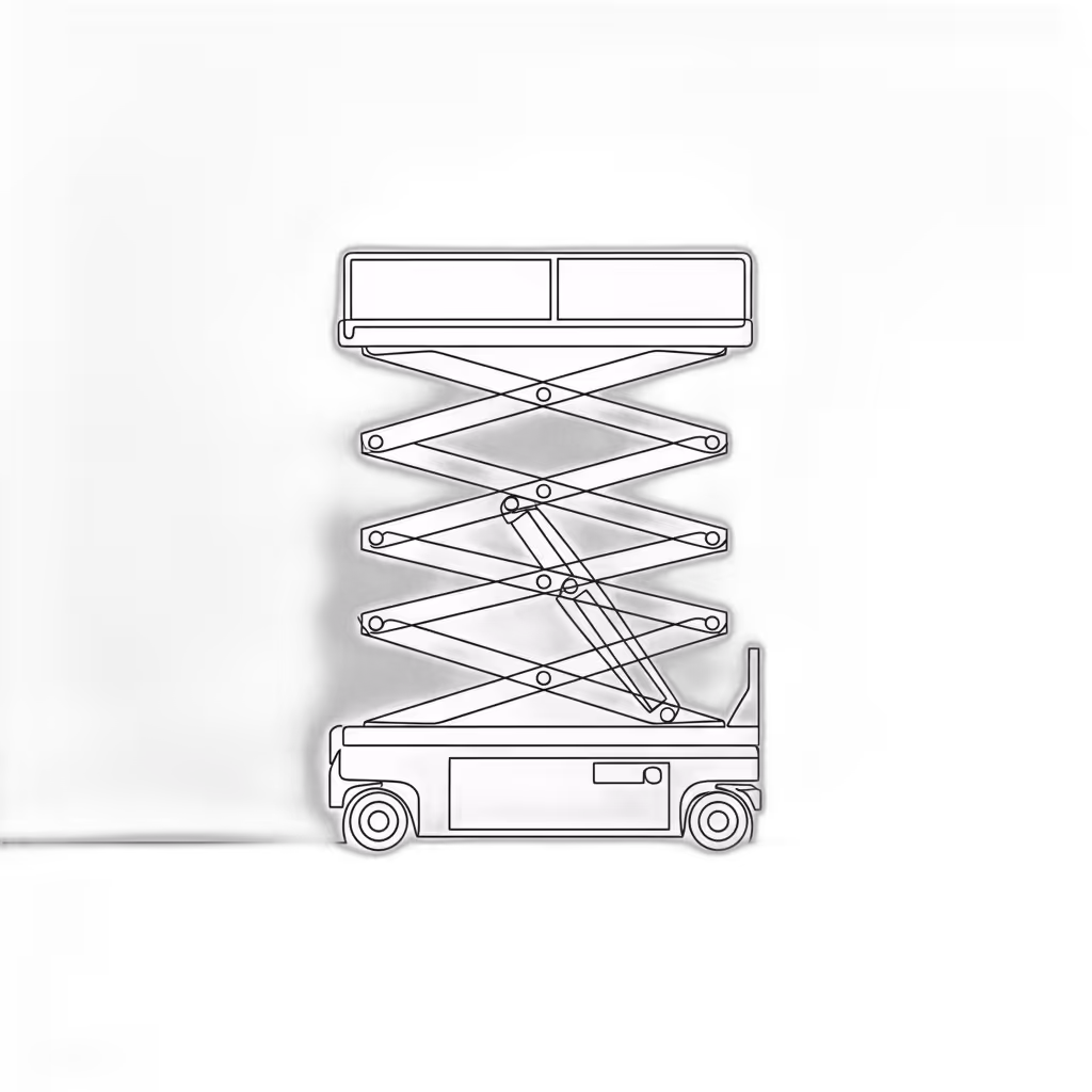 Scissor Lift Appraisal Cartoon Image from AppraiseItNow