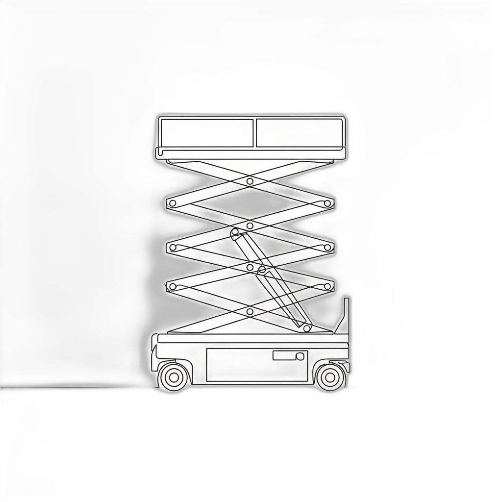 Scissor Lift Appraisal Cartoon Image from AppraiseItNow