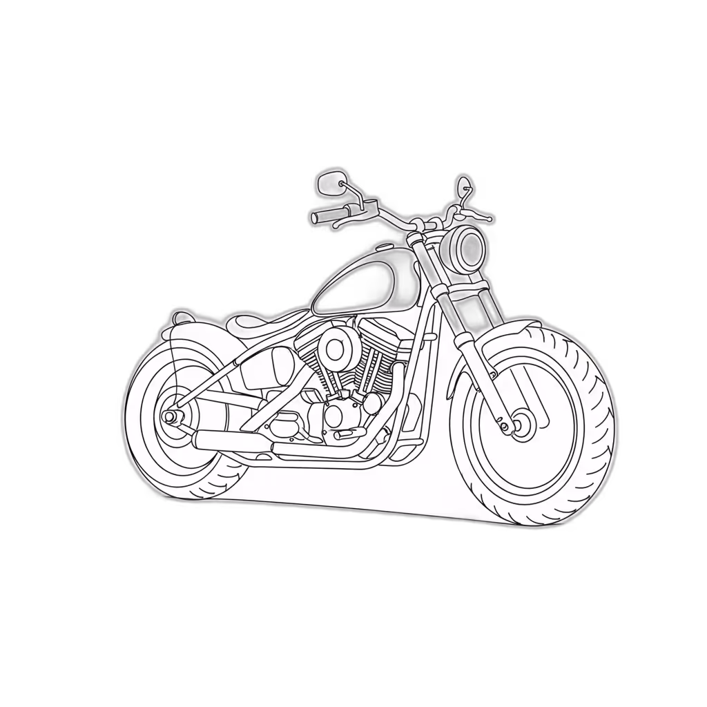Custom Motorcycle Appraisal Cartoon Image from AppraiseItNow