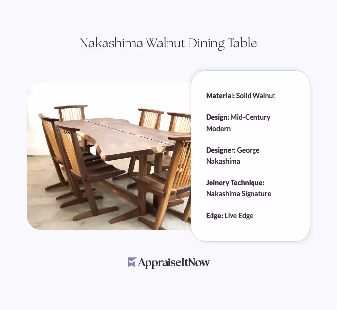 Nakashima Walnut Dining Table