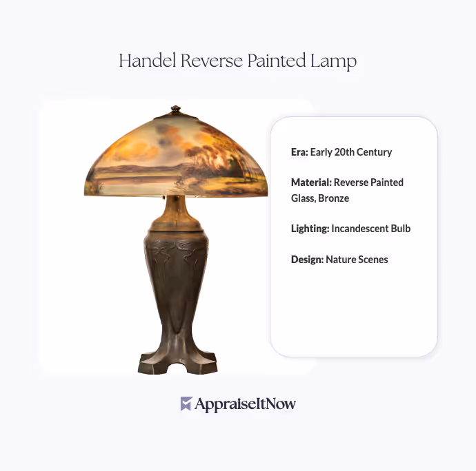 Handel Reverse Painted Lamp
