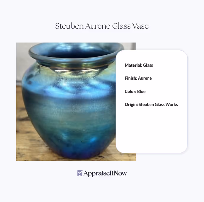 Steuben Aurene Glass Vase