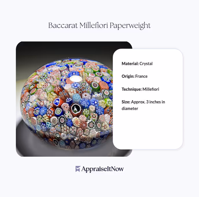 Baccarat Millefiori Paperweight