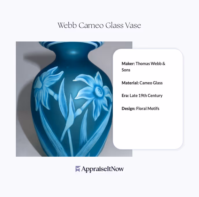 Webb Cameo Glass Vase