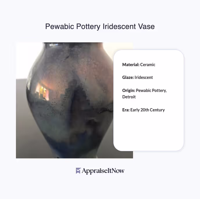 Pewabic Pottery Iridescent Vase