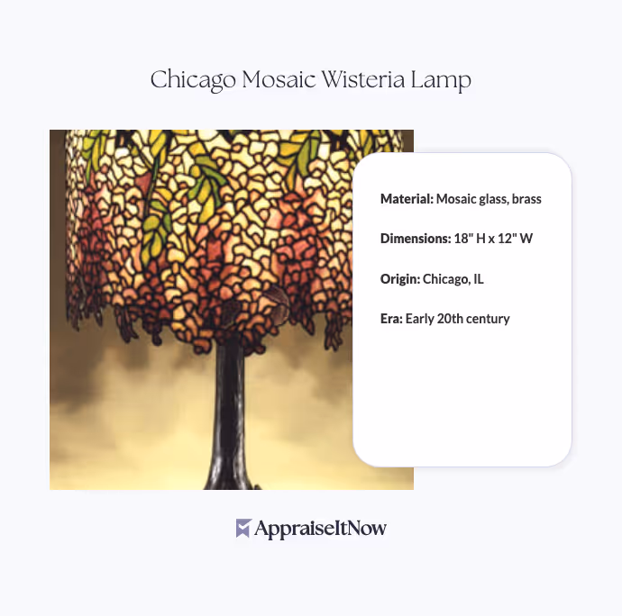 Chicago Mosaic Wisteria Lamp