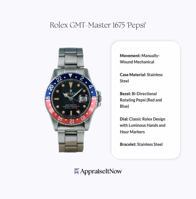Facts of a Rolex GMT-Master 1675 'Pepsi'