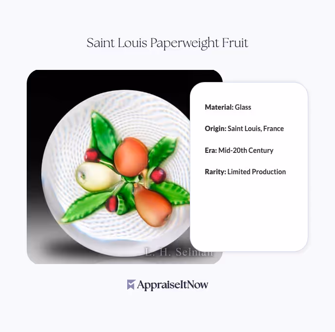 Saint Louis Paperweight Fruit
