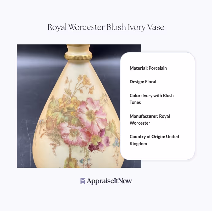 Royal Worcester Blush Ivory Vase
