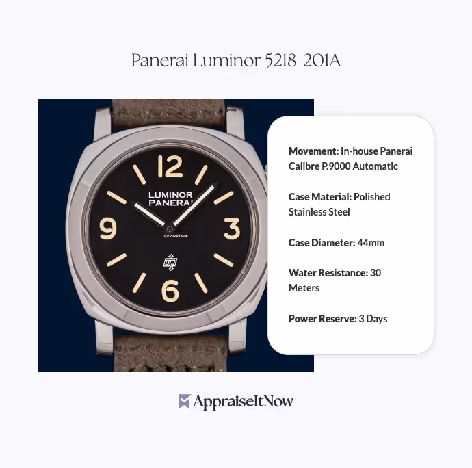 Facts of a Panerai Luminor 5218-201A