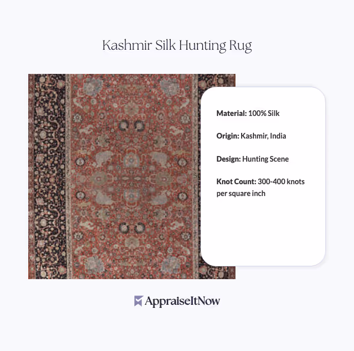 Facts of a Kashmir Silk Hunting Rug