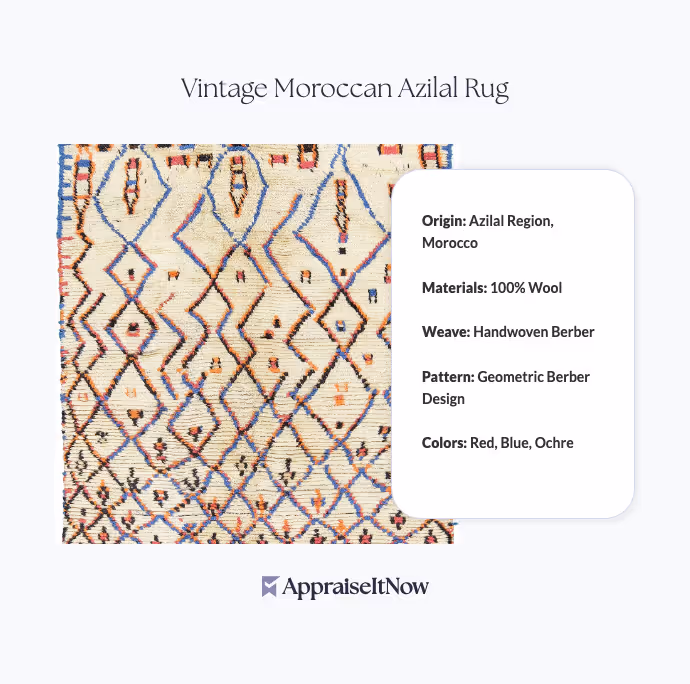 Vintage Moroccan Azilal Rug