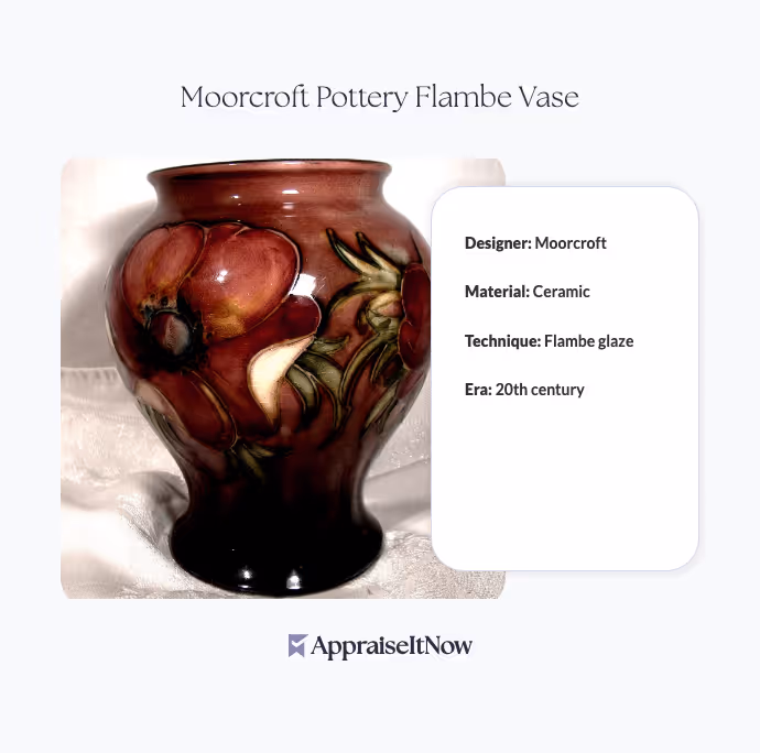 Moorcroft Pottery Flambe Vase