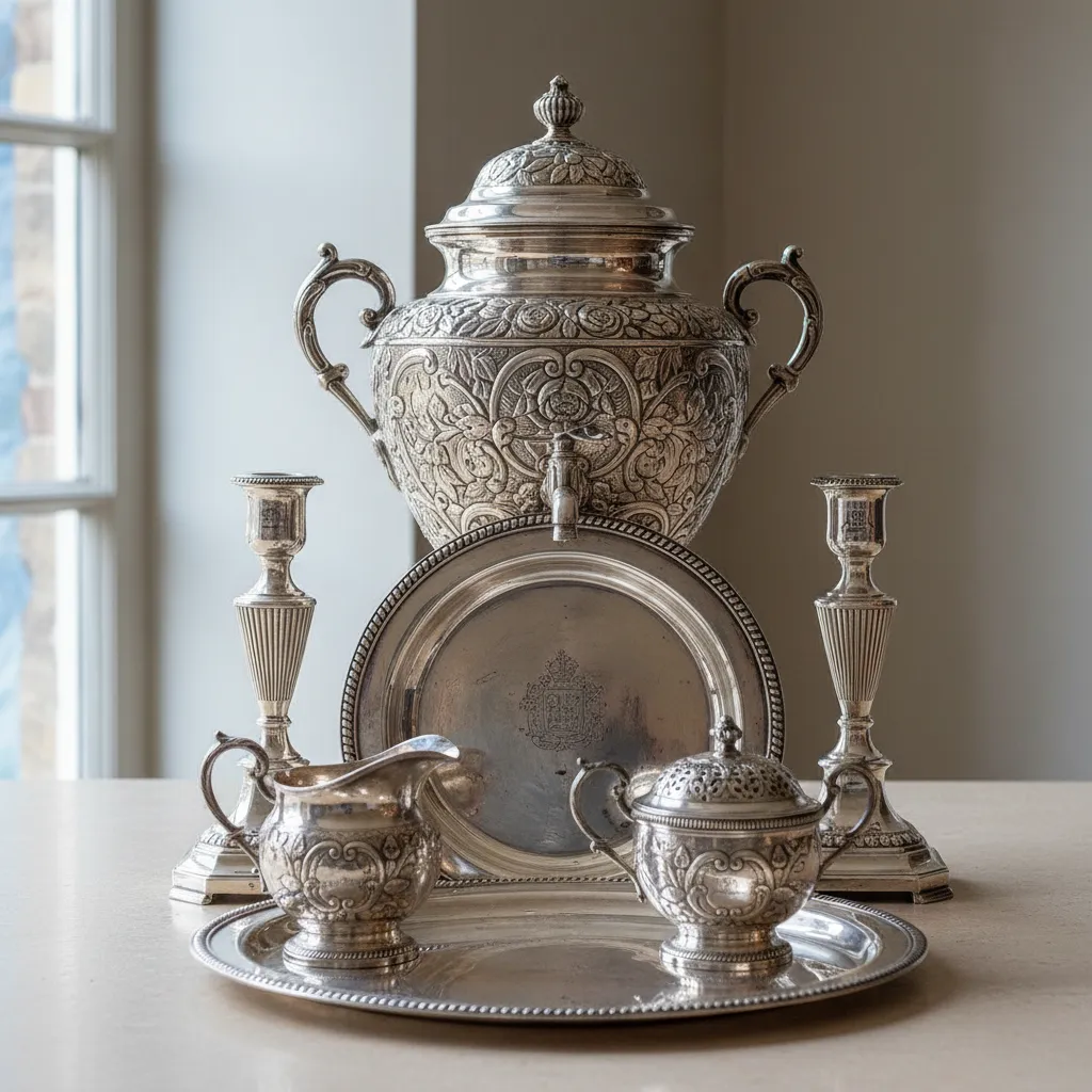 Antique Silver Appraisal Cartoon Image from AppraiseItNow